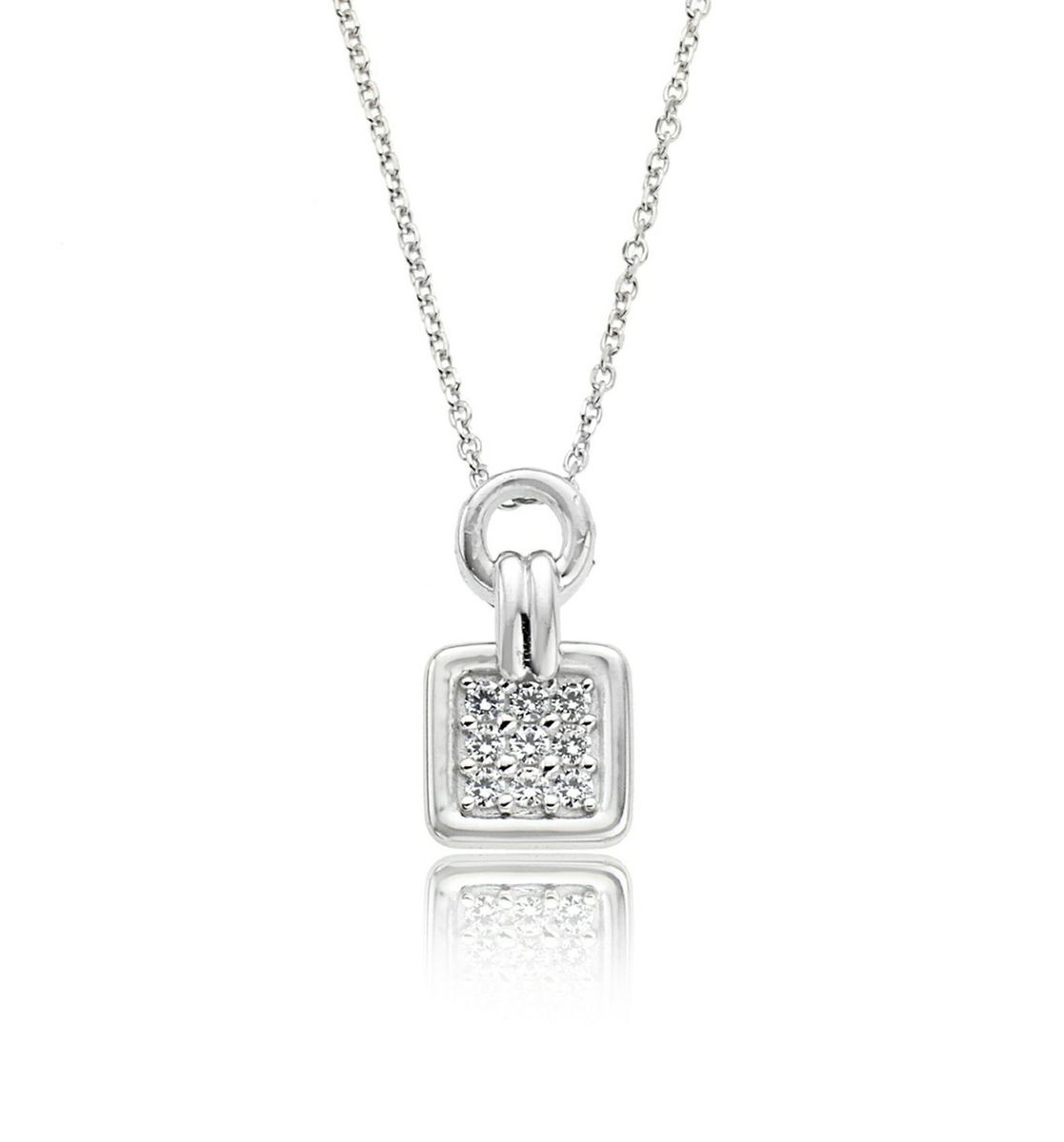 Orphelia Damen Kette aus 925er Sterlingsilber mit Anhänger - Silber ZH-4599