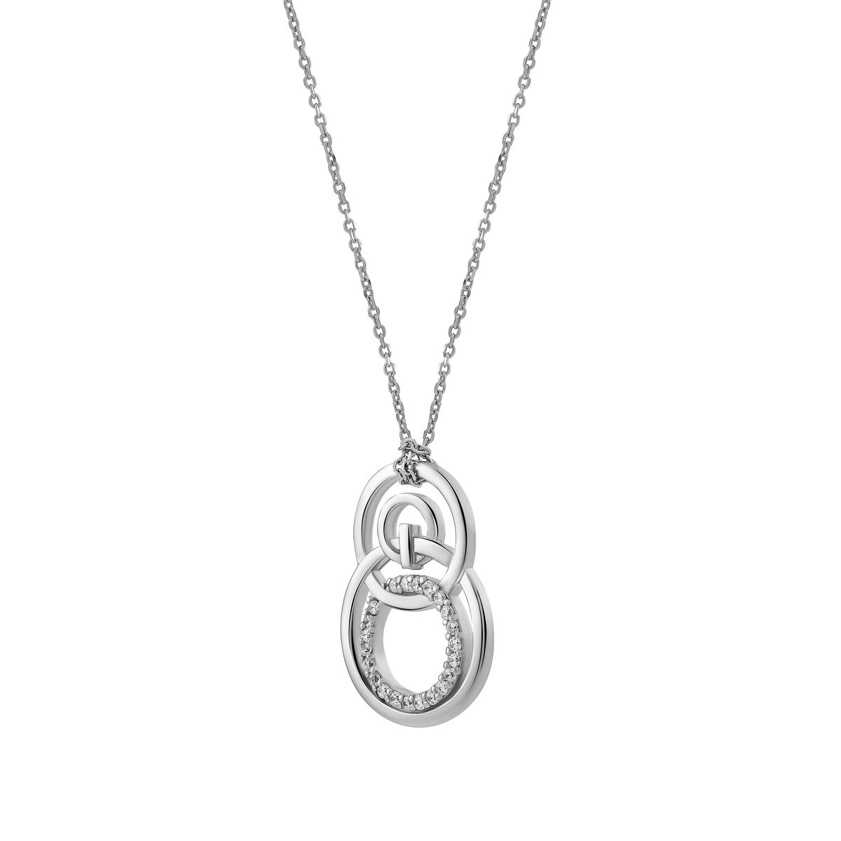 Orphelia Damen-Anhänger Sterling-Silber 925 mit Kette – Weiß ZH-4321