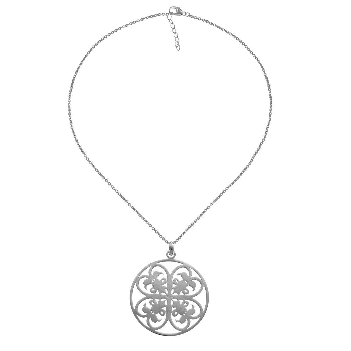 Orphelia Damen-Kette aus 925er Sterlingsilber mit Anhänger – Schwarz ZH-6035/3