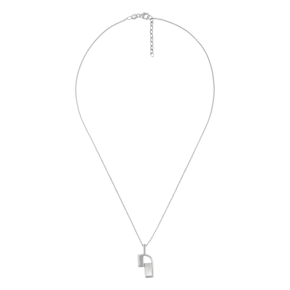 Moderne geometrische Sterlingsilber-Halskette