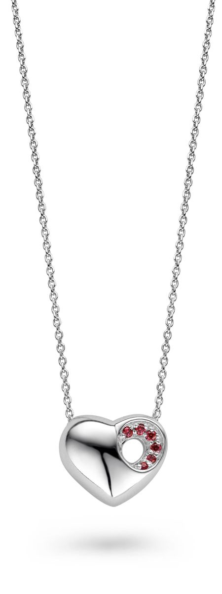 Herzanhänger-Halskette aus Sterlingsilber