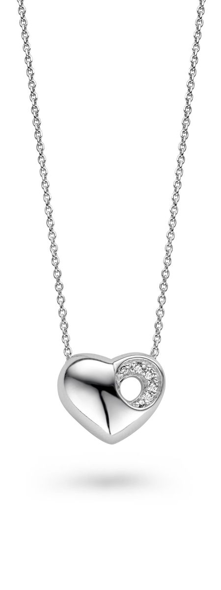 Herzanhänger-Halskette aus Sterlingsilber