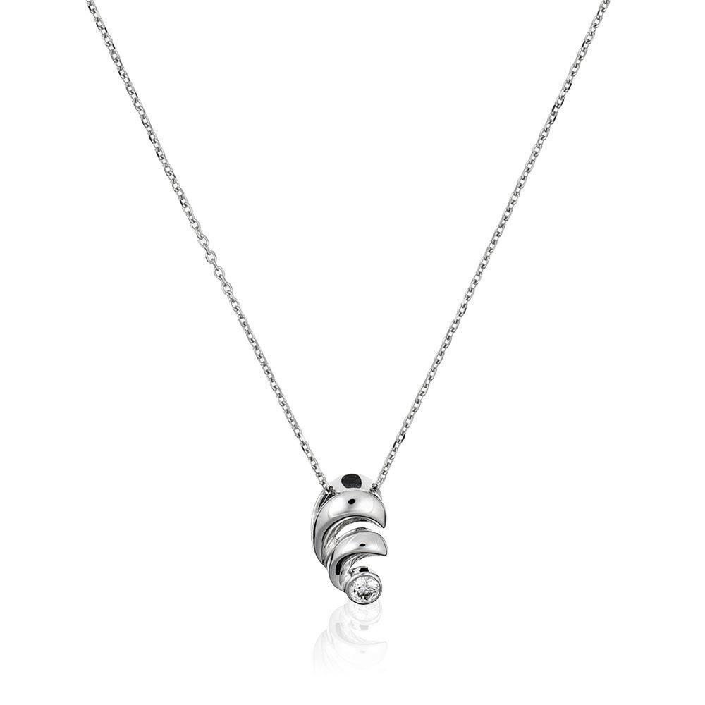 Orphelia Damen-Kette aus 925er Sterlingsilber mit Anhänger – Silber ZH-4689