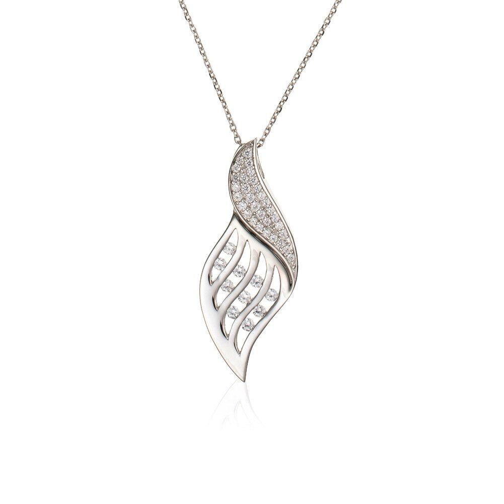 Eleganter Flügel-Anhänger mit Pavé-Besatz