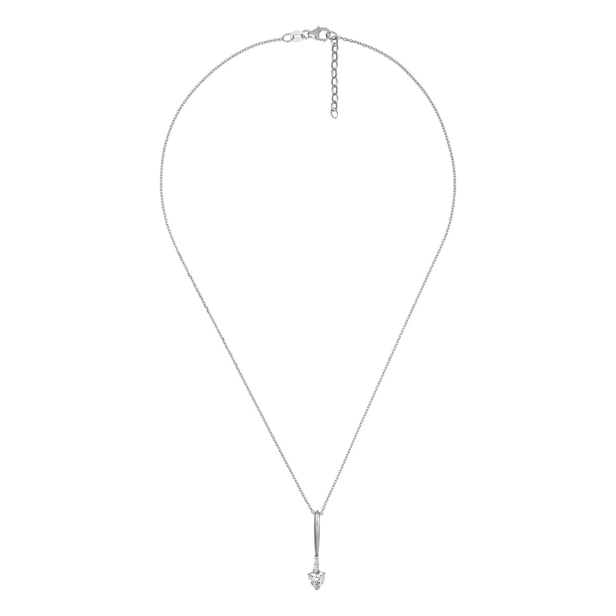 Elegante Silberhalskette mit Herzanhänger