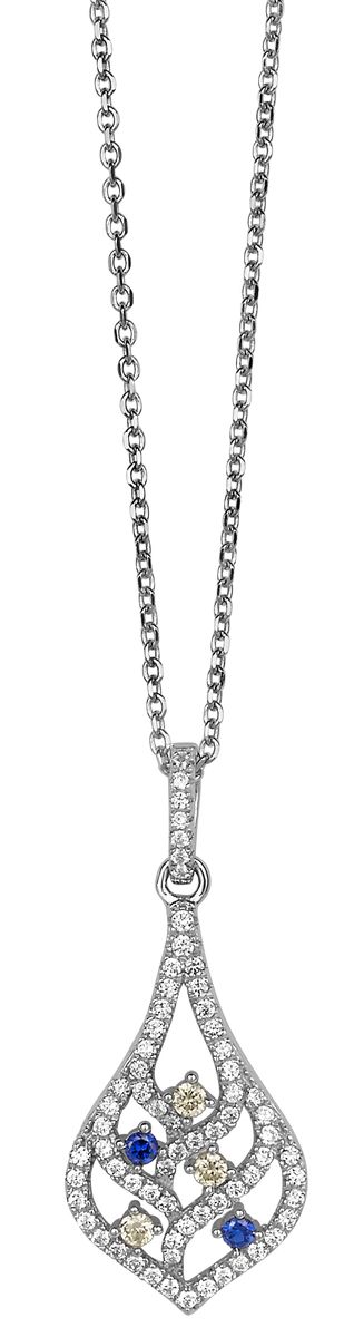 Orphelia Damen-Kette aus 925er Sterlingsilber mit Anhänger – Silber ZH-4845