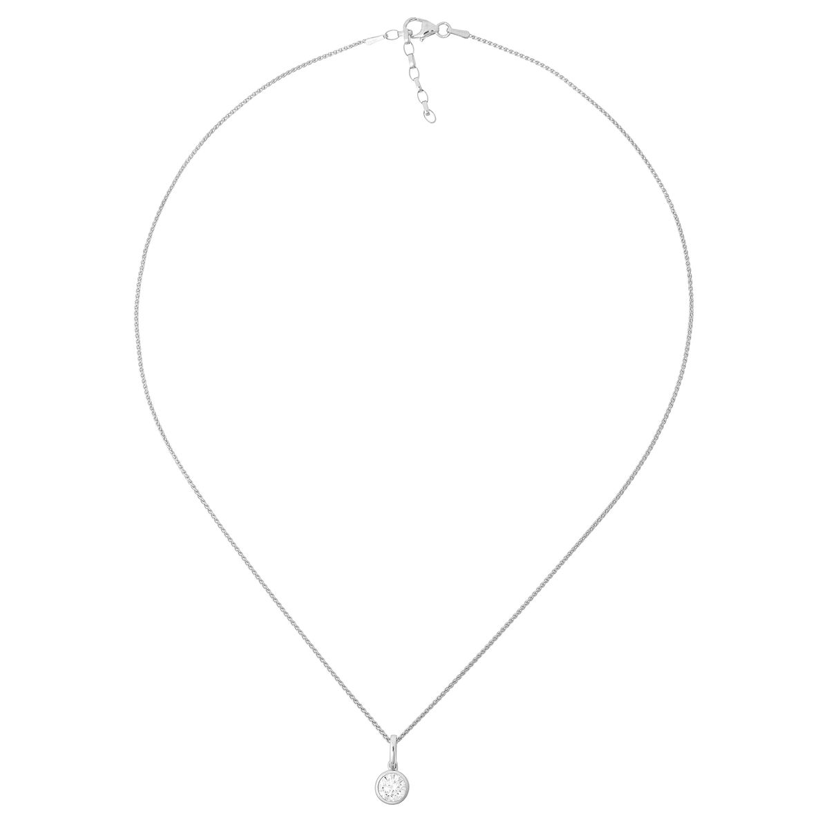 Orphelia Damen-Kette aus 925er Sterlingsilber mit Anhänger – Silber ZH-7011