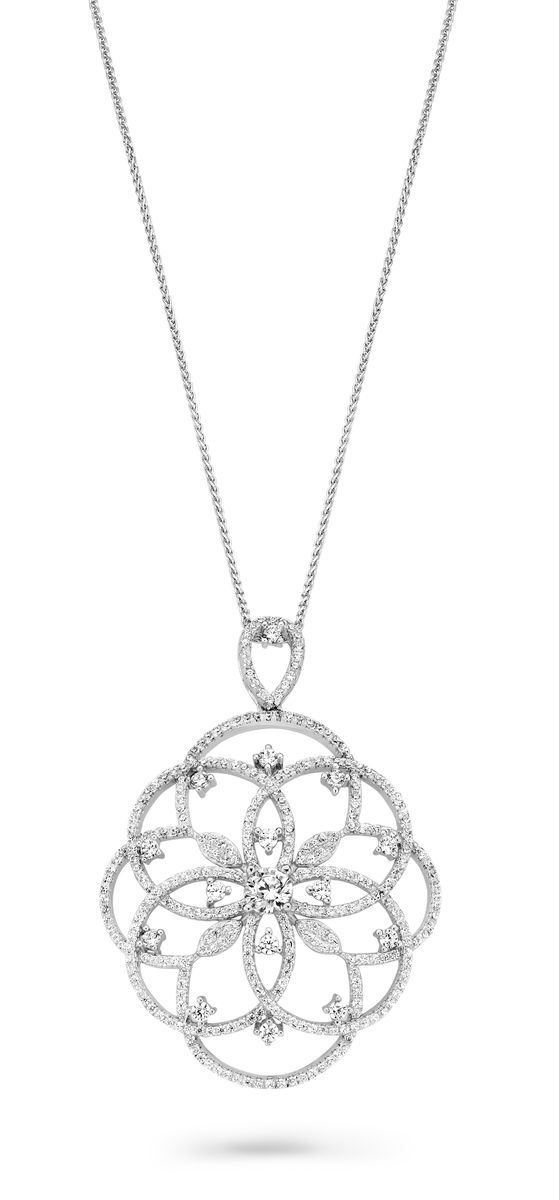 Orphelia Damen-Kette aus 925er Sterlingsilber mit Anhänger – Silber ZH-7213