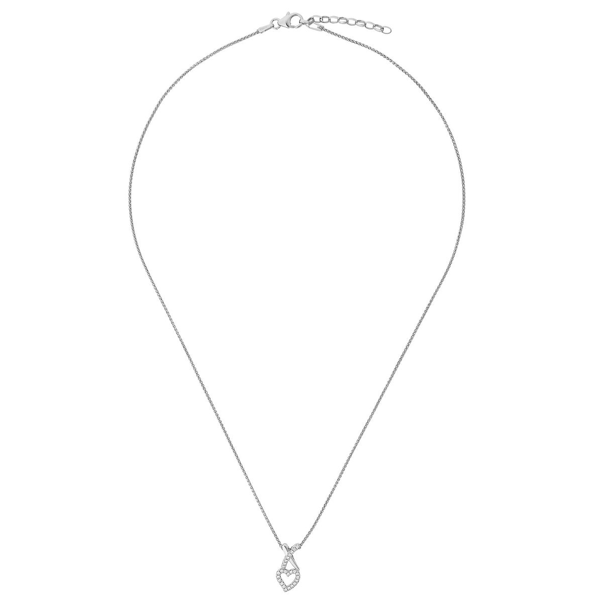 Elegante Halskette mit ineinandergreifenden Herzen