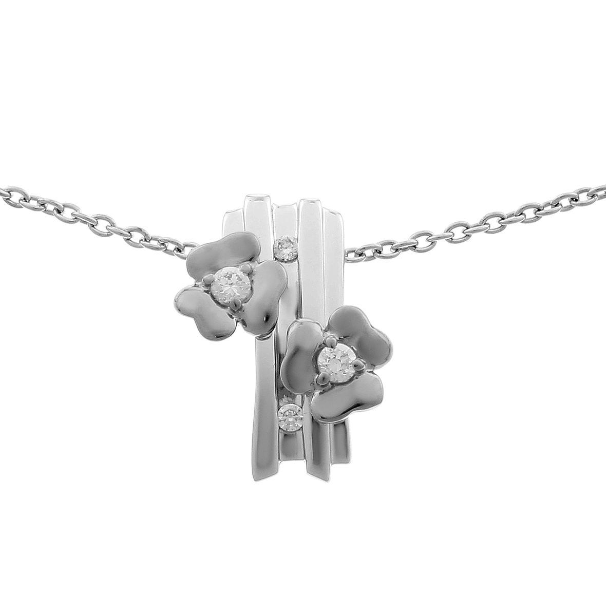 Romantischer Blumenanhänger aus Sterlingsilber