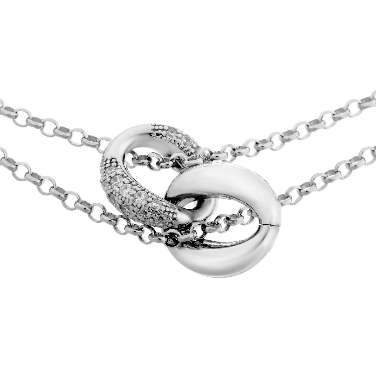 Halskette mit verschlungenen Ringen