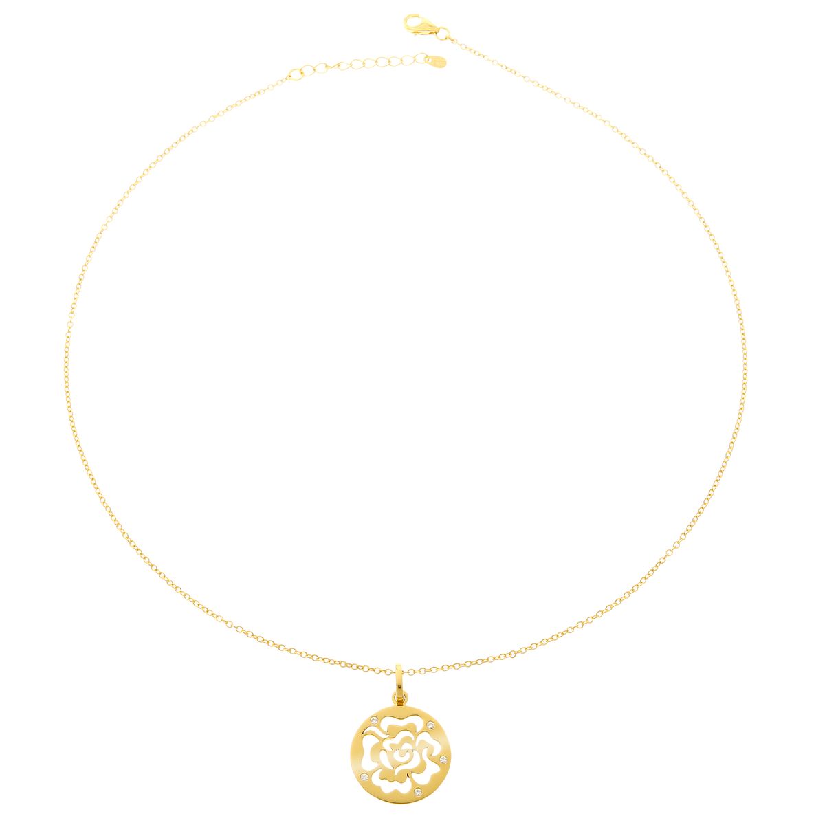 Orphelia „Fiore“ Damenkette aus 925 Sterling Silber mit Anhänger - Gold ZH-7079/2