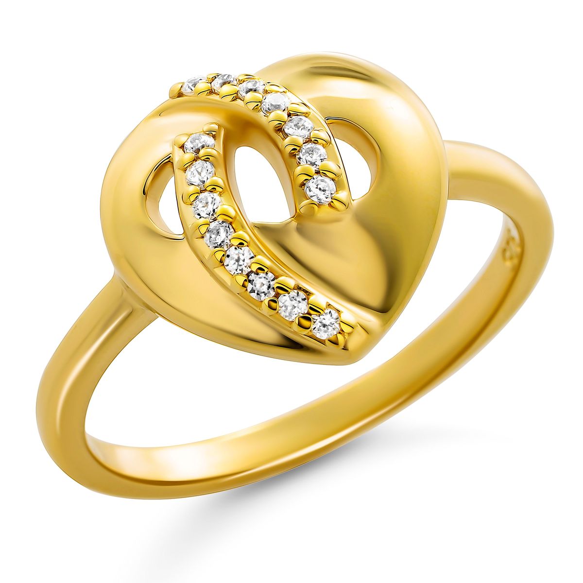 Orphelia 'Amore' Damen-Ring aus 925er Sterlingsilber – Gold ZR-7577/G