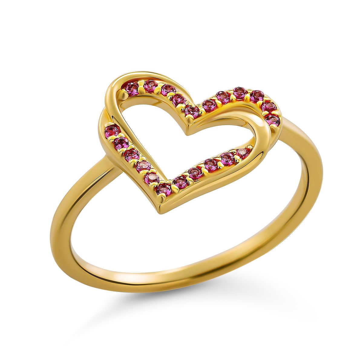 Ring mit zwei verschlungenen Herzen