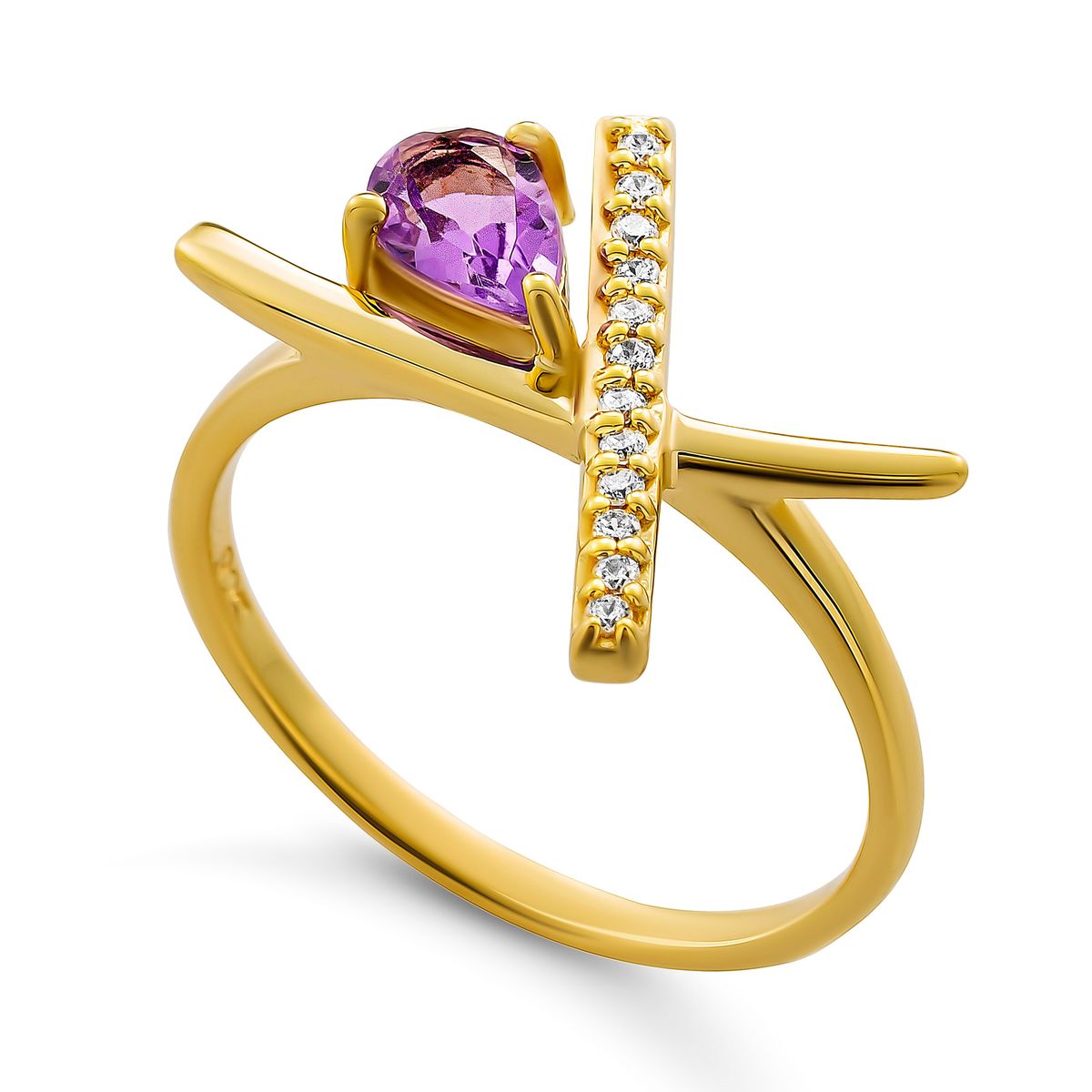 Orphelia 'Charlotte' Damen-Ring aus 925er Sterlingsilber – Gold ZR-7580/A