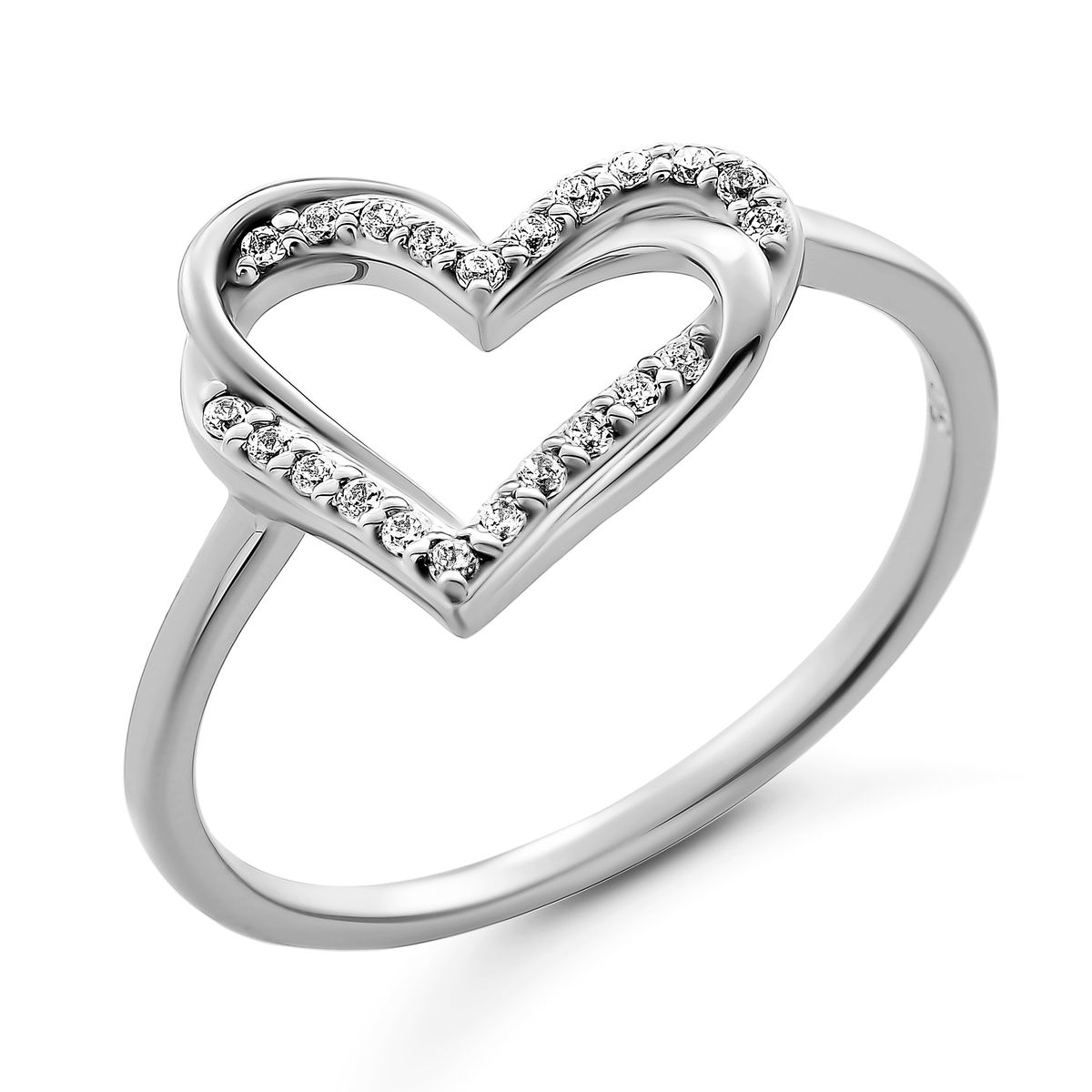 Ring mit verschlungenen Herzen und Zirkonia