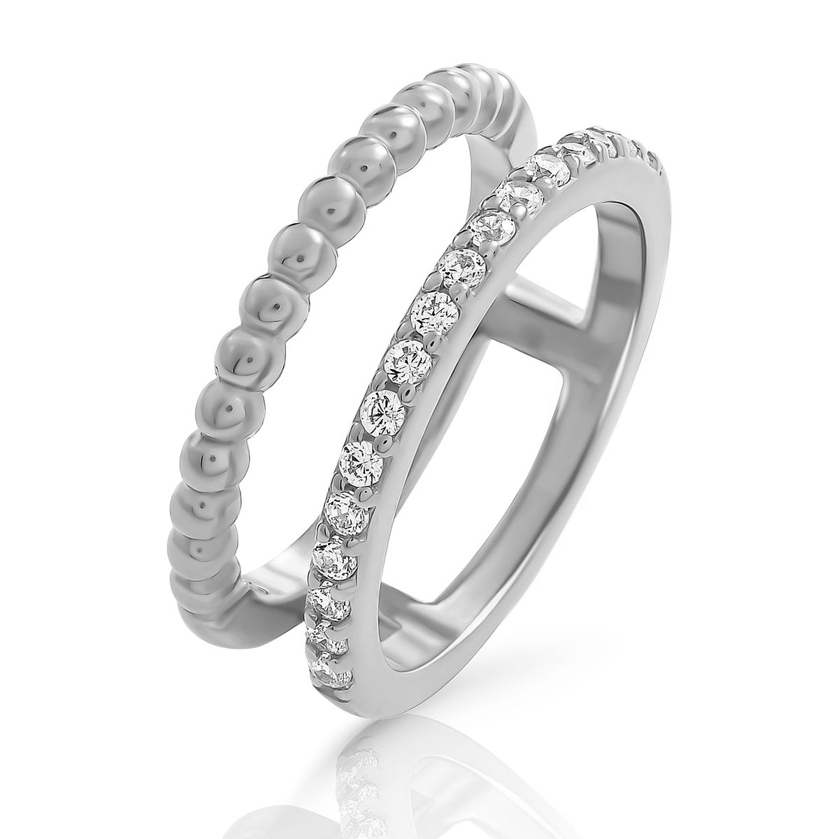 Orphelia 'Chic' Damen-Ring aus 925er Sterlingsilber – Silber ZR-7537
