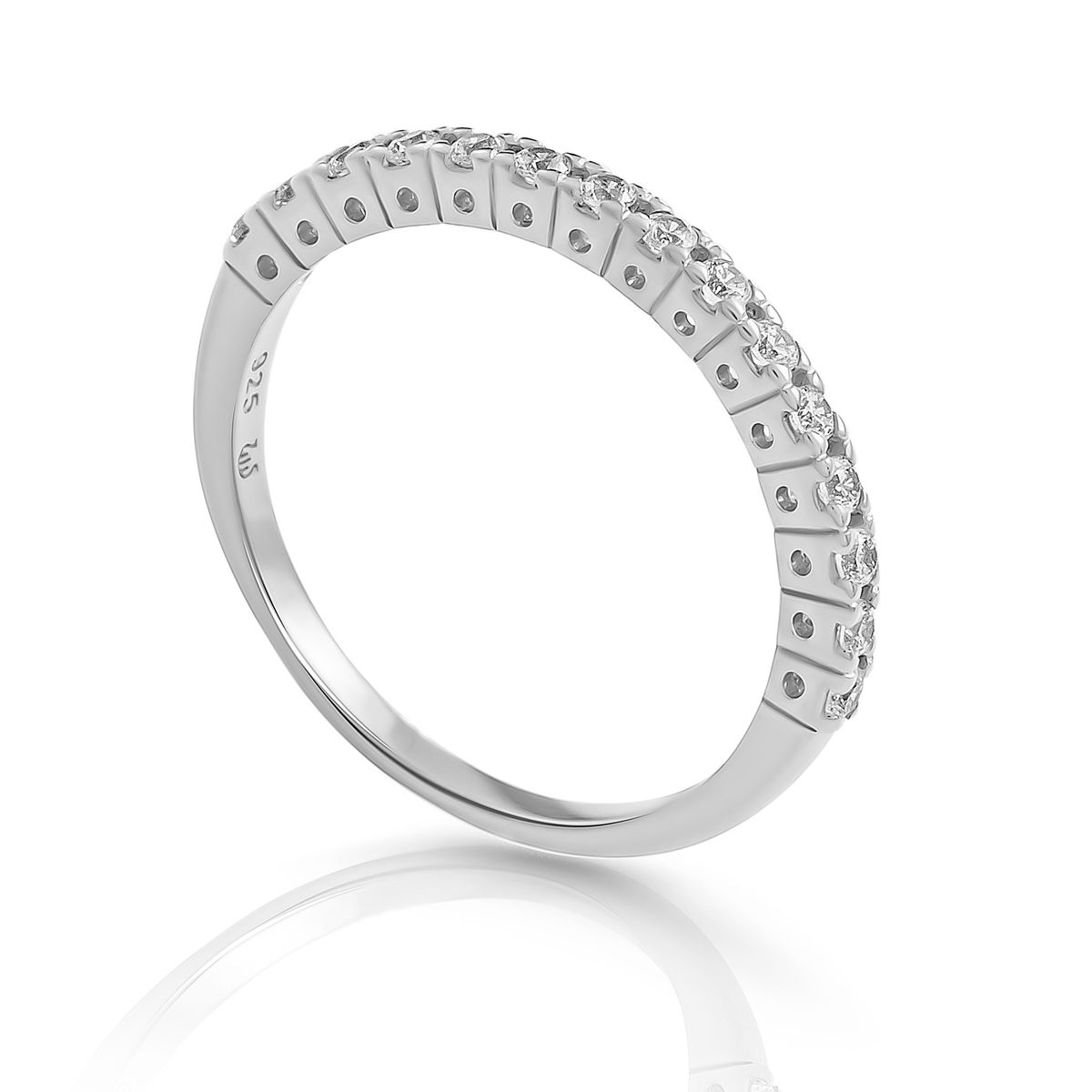 Funkelnder Silber-Eternity-Ring