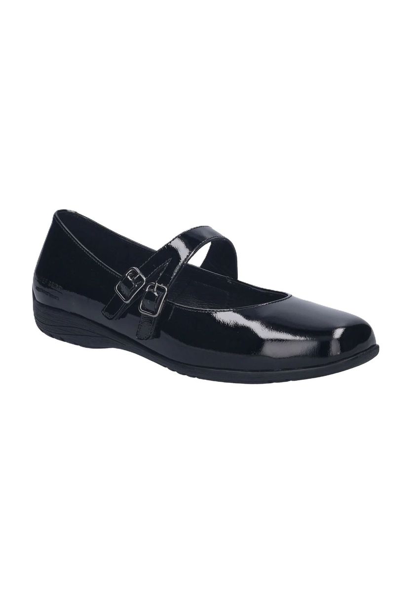 Schwarze Mary Jane Ballerinas aus Lackleder