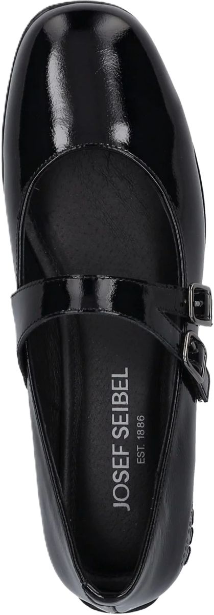 Schwarze Mary Jane Ballerinas aus Lackleder