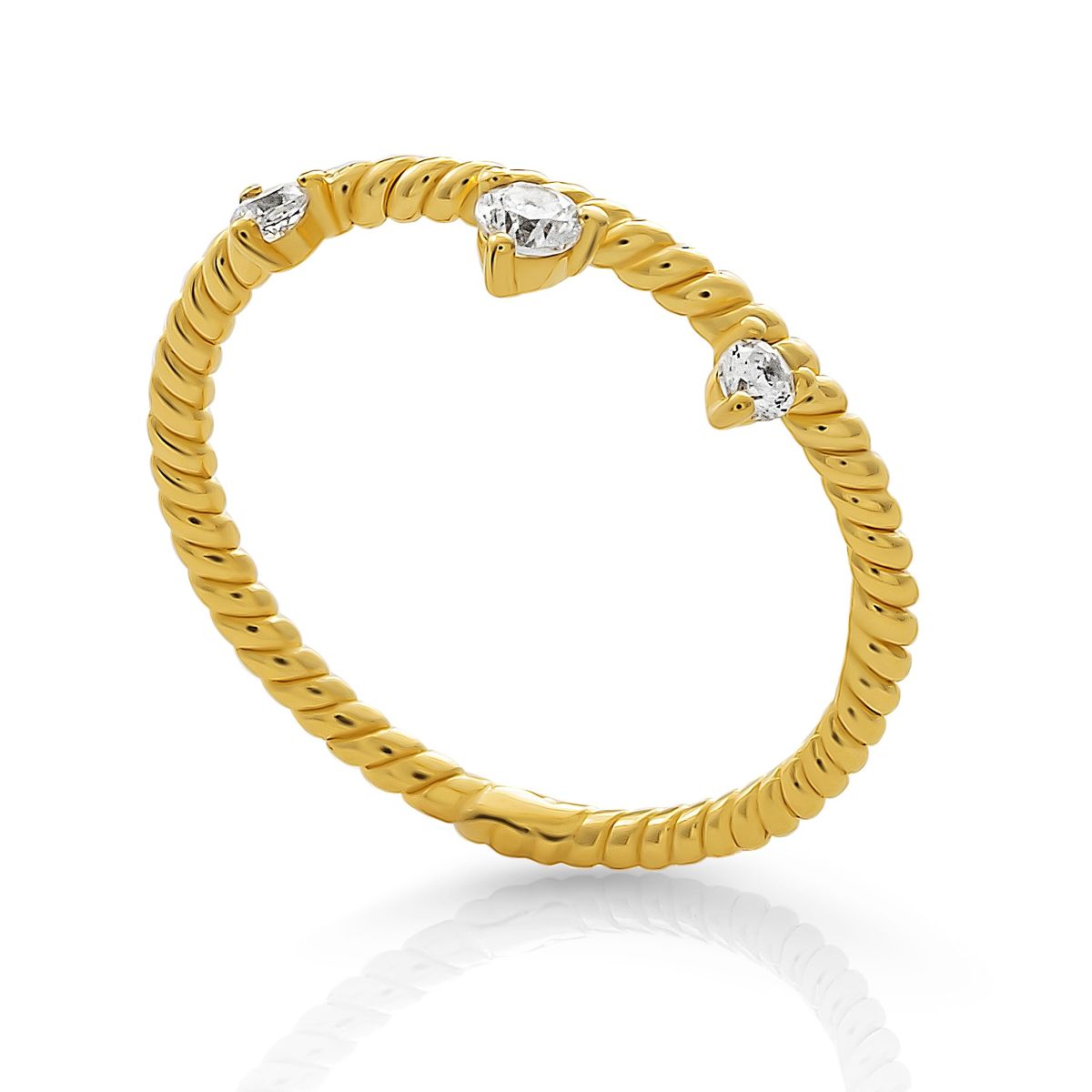 Strukturierter Ring im Kronen-Design