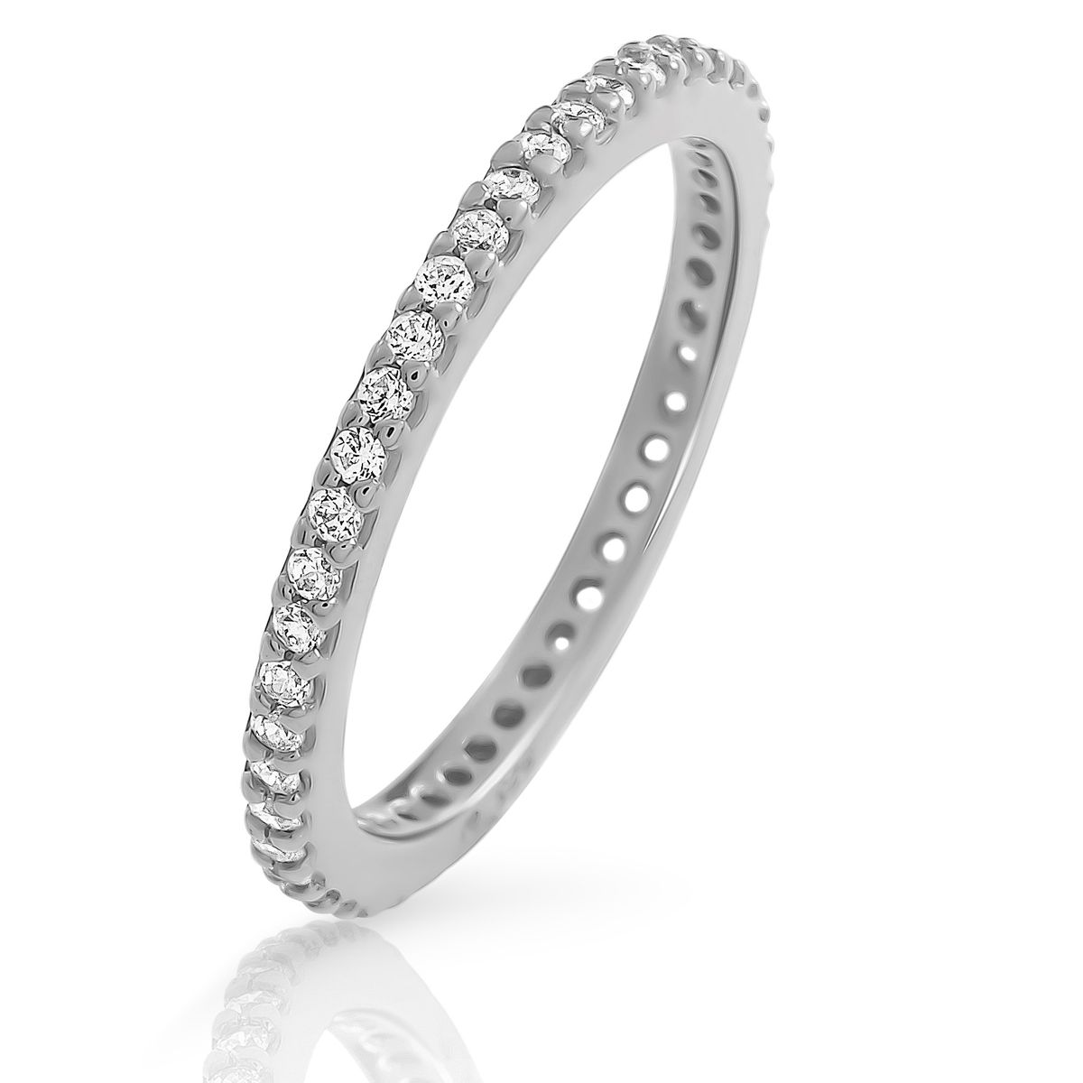 Funkelnder Pavé-Eternity-Ring