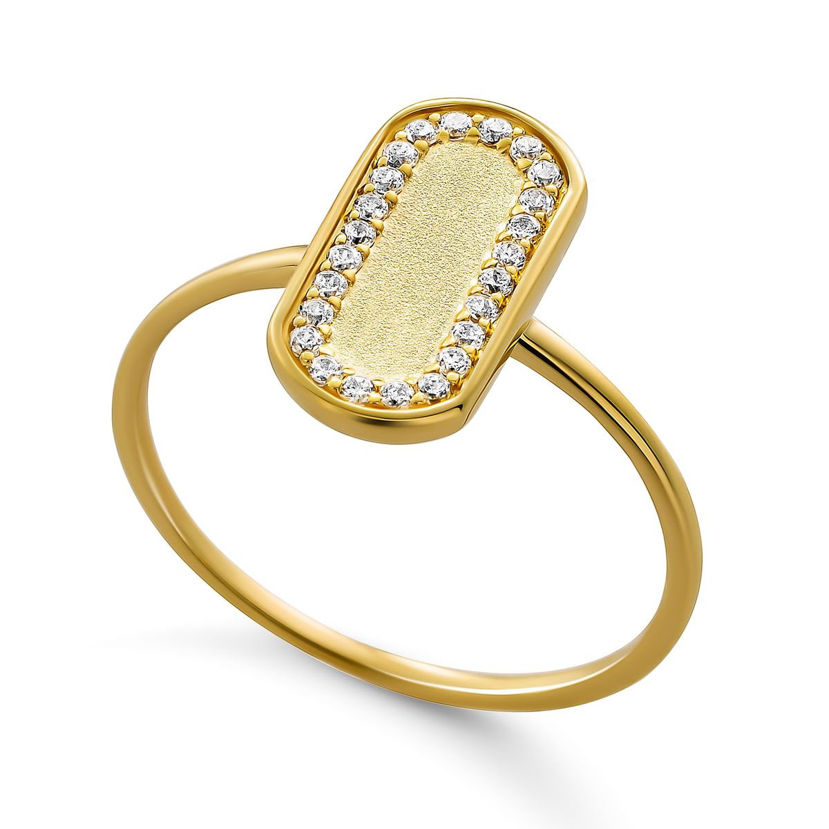 'Malaga' Strukturierter Halo-Ring