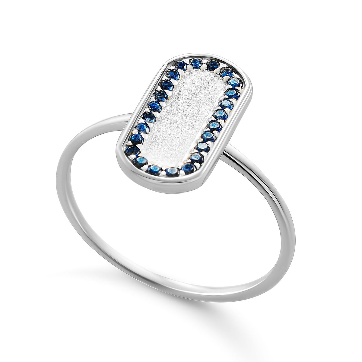 Malaga Strukturierter Ovaler Pavé Ring