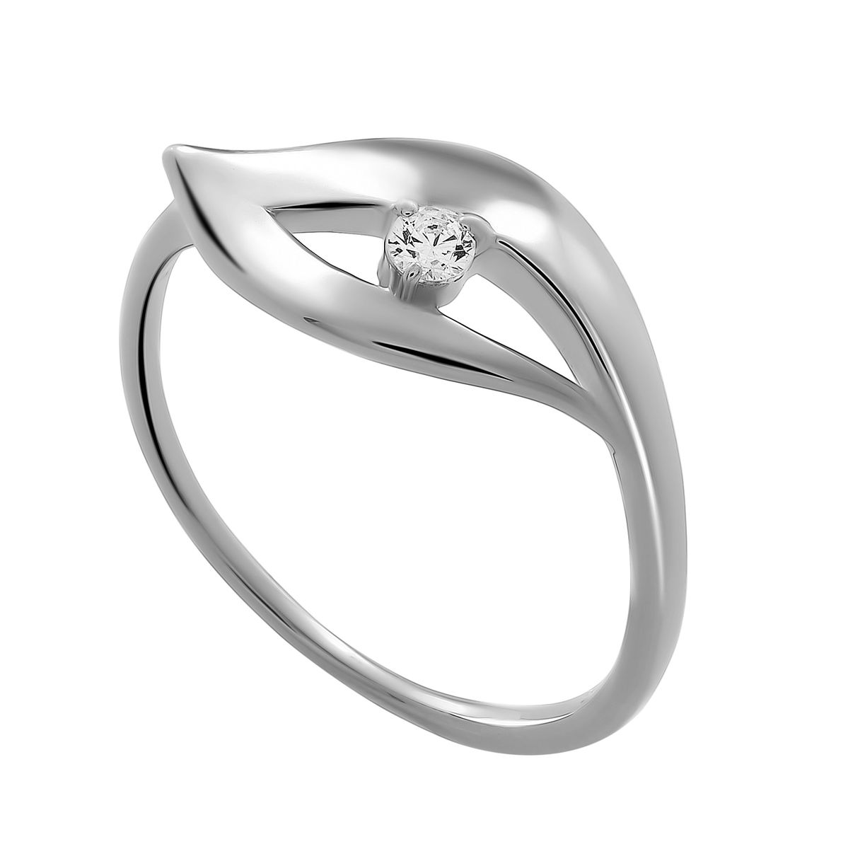 Blatt-Inspirierter Sterlingsilber Ring