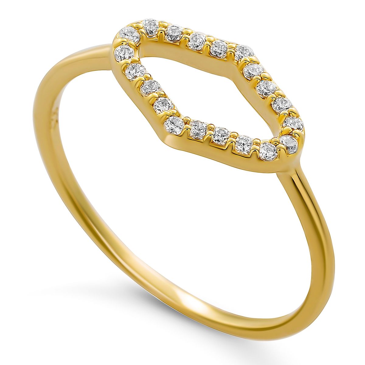 Orphelia 'Normandy' Damen-Ring aus 925er Sterlingsilber – Gold ZR-7574/G