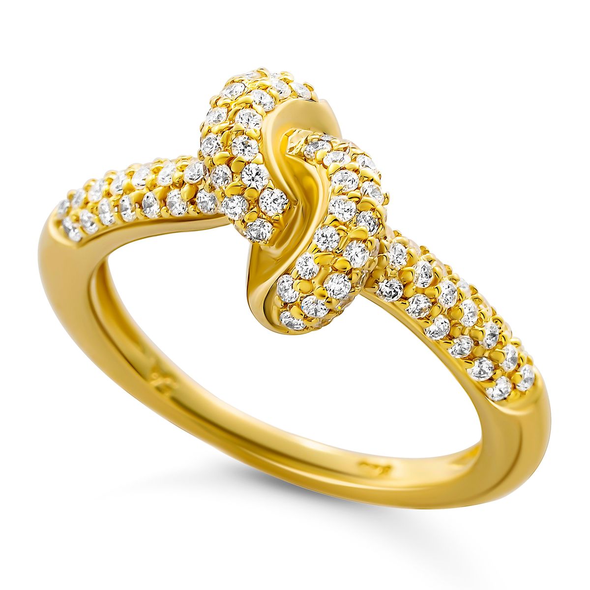 Funkelnder Ring mit Knotendesign