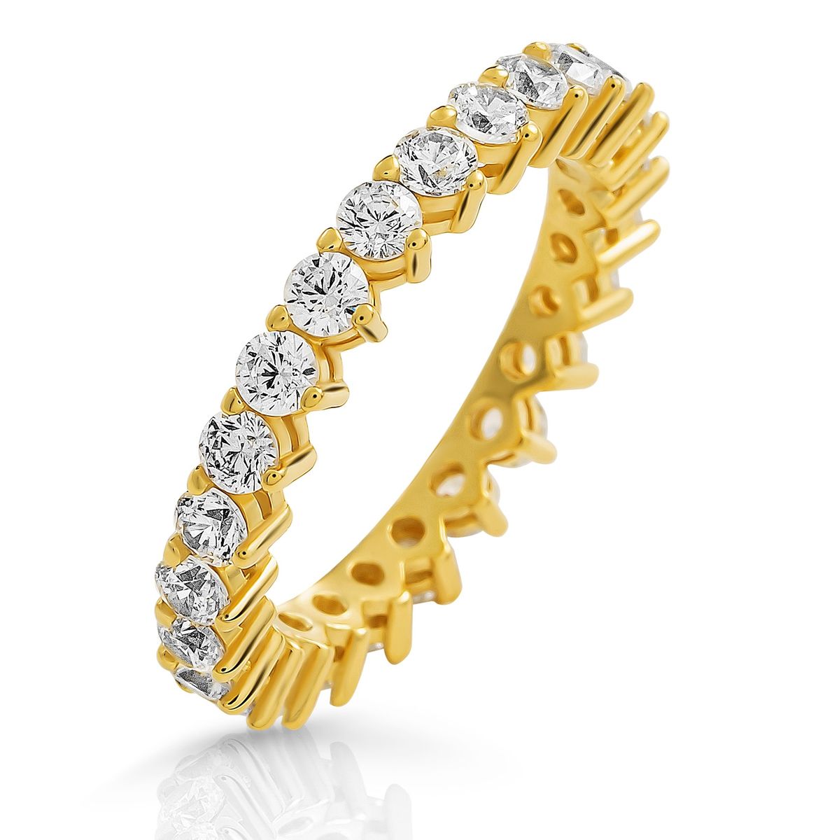 Funkelnder Zirkonia Eternity Ring
