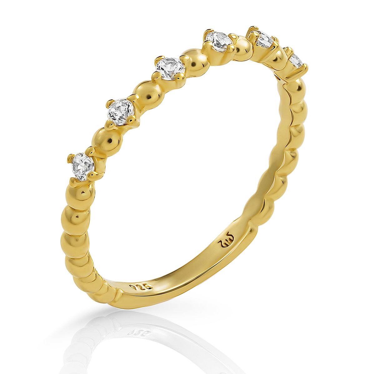 Funkelnder Ring im Kugeldesign