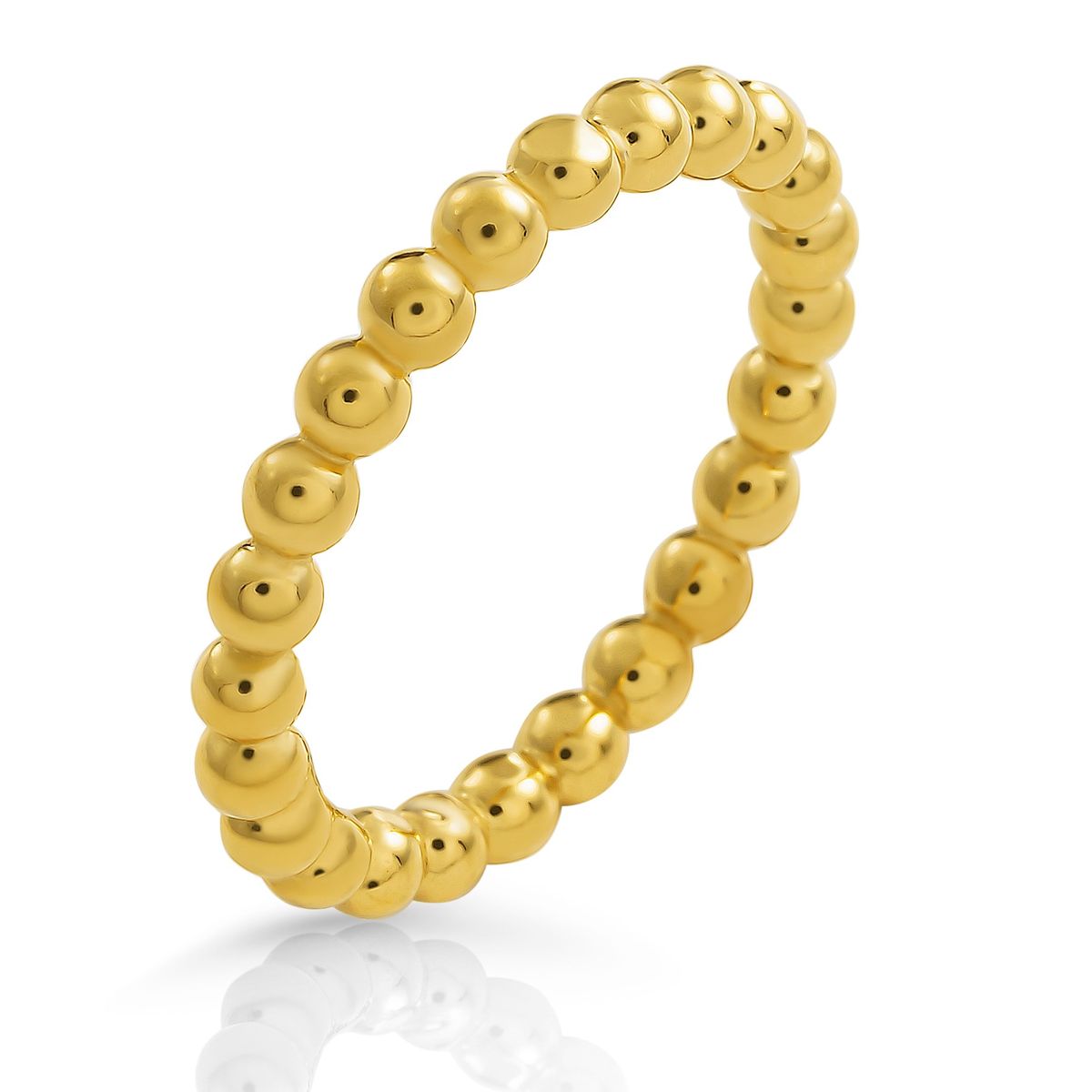Ring mit Perlenstruktur