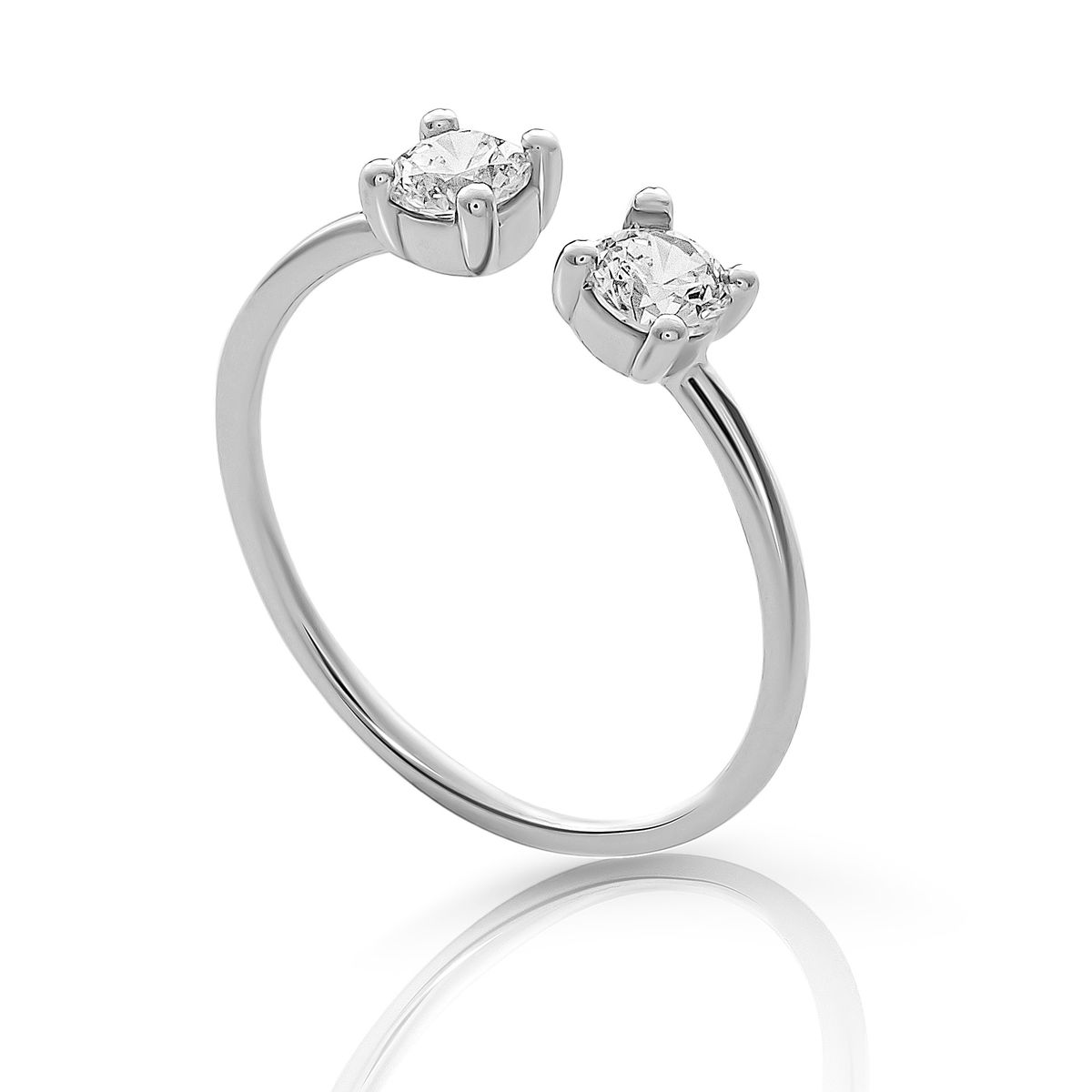 Offener Ring mit funkelnden Steinen