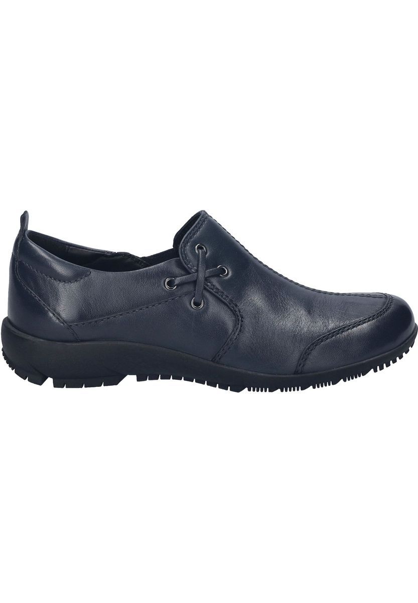 Leder Slipper Loafer in Ozeanblau