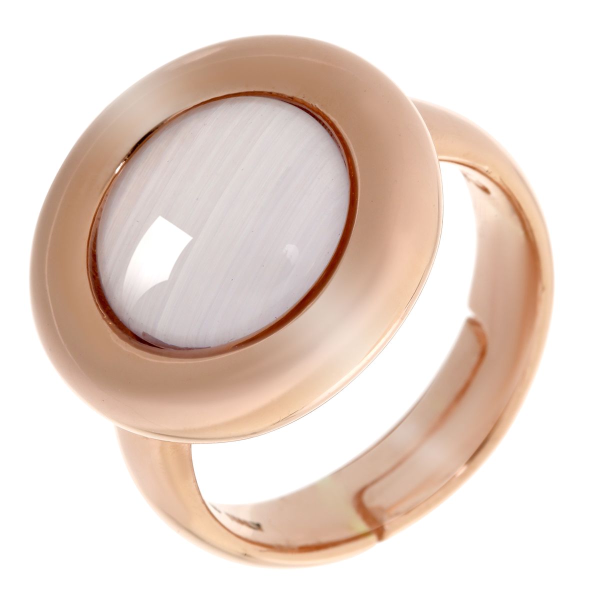 Eleganter Statement-Ring mit Rundem Inlay