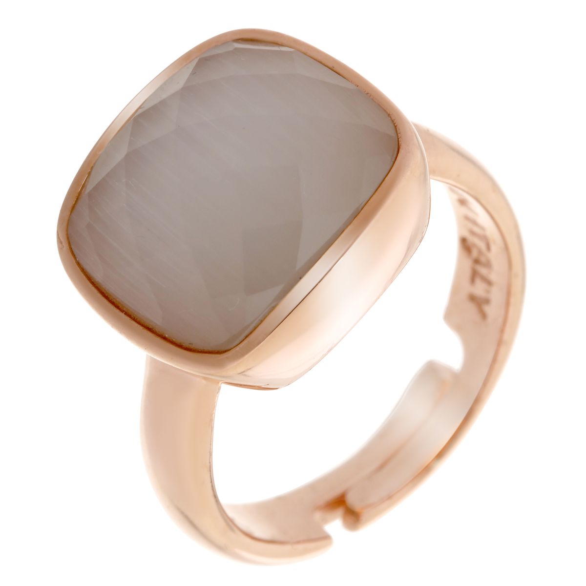 Statement-Ring mit Kissenschliff-Stein