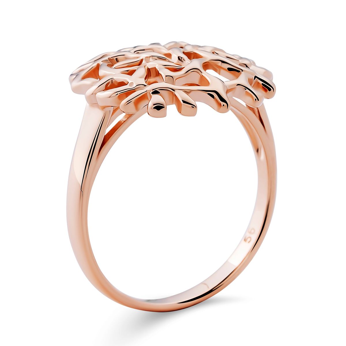 Filigraner Statement-Ring mit Gitterstruktur