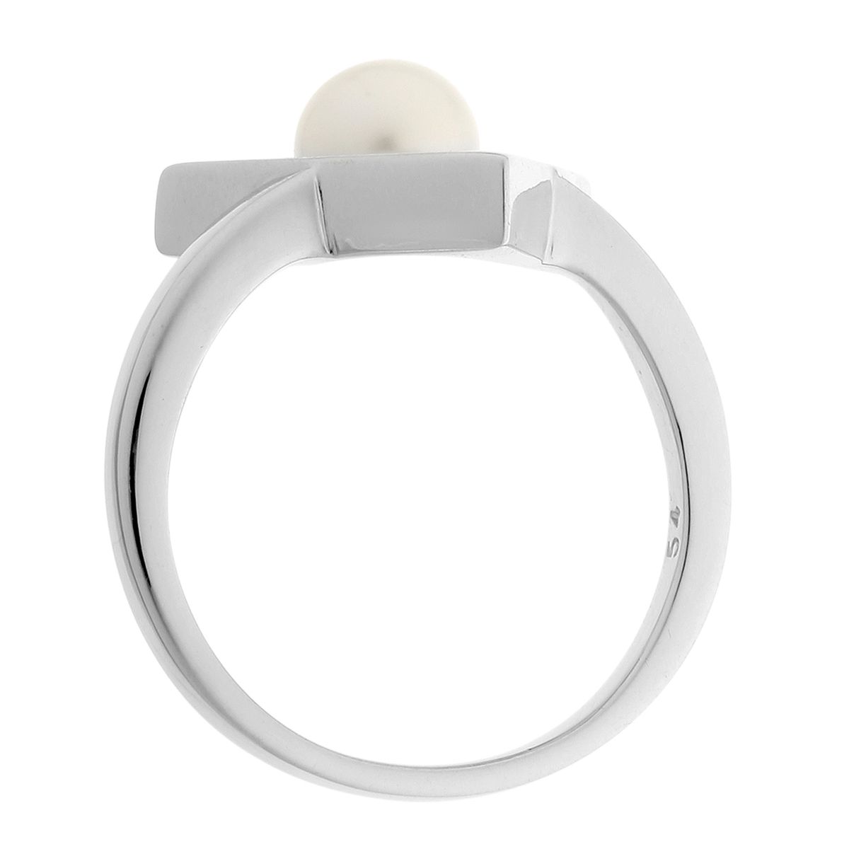 Geometrischer Dreiecksring mit Perle