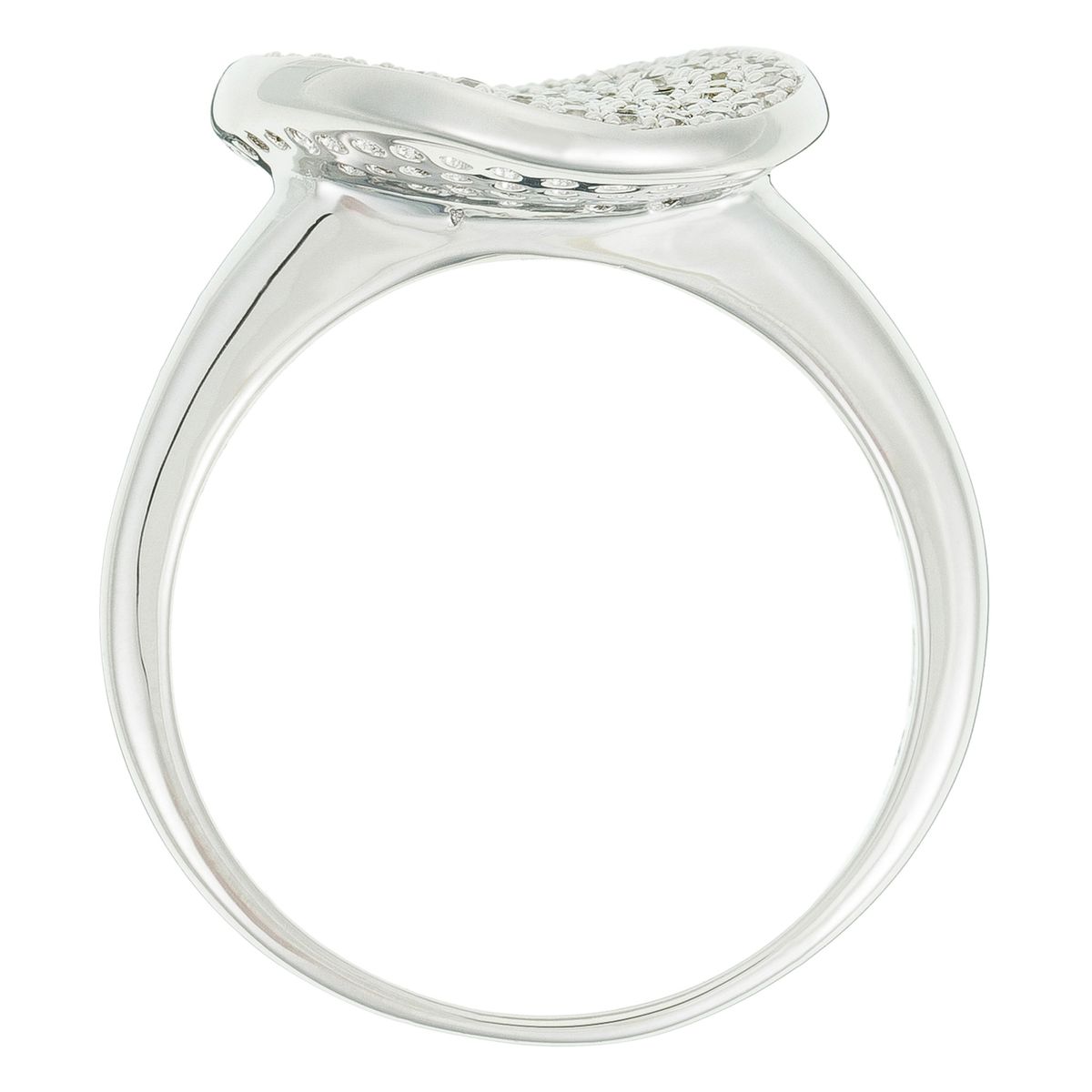 Geschwungener Ring mit Pavé-Besatz