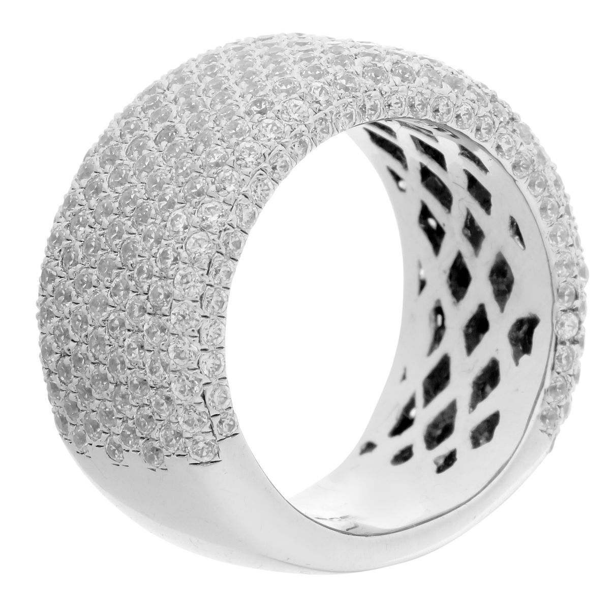 Breiter Ring mit Pavé-Fassung