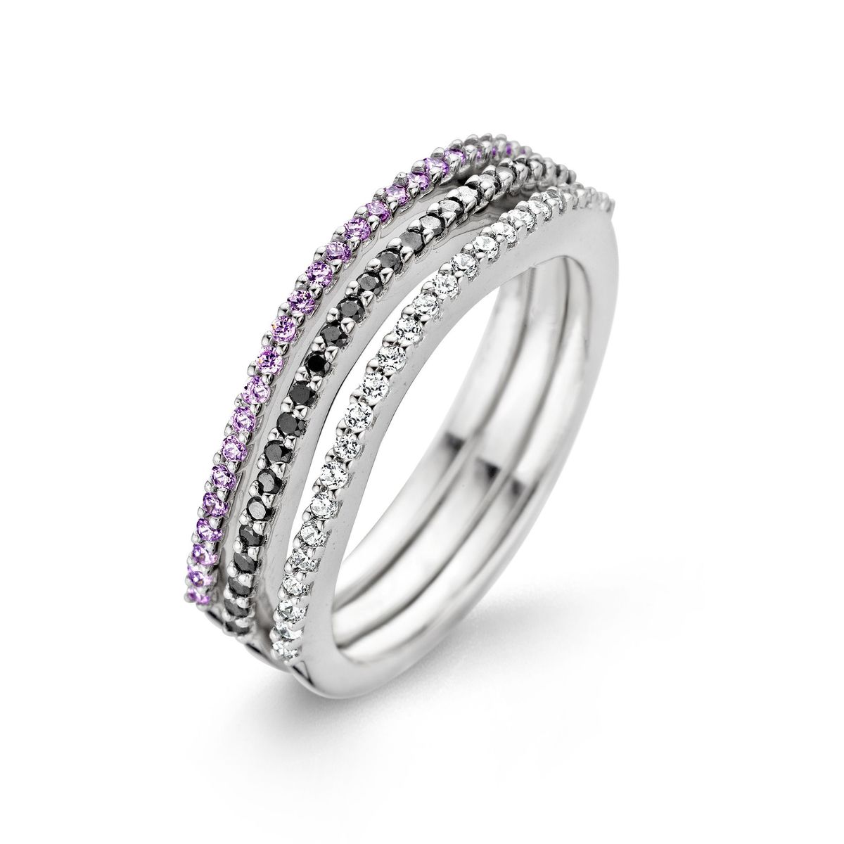 Halber Eternity-Ring aus Sterlingsilber