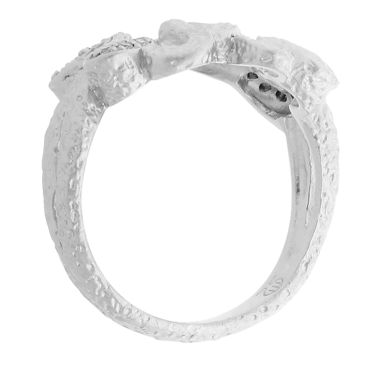 Filigraner Silberring mit Blumenmuster