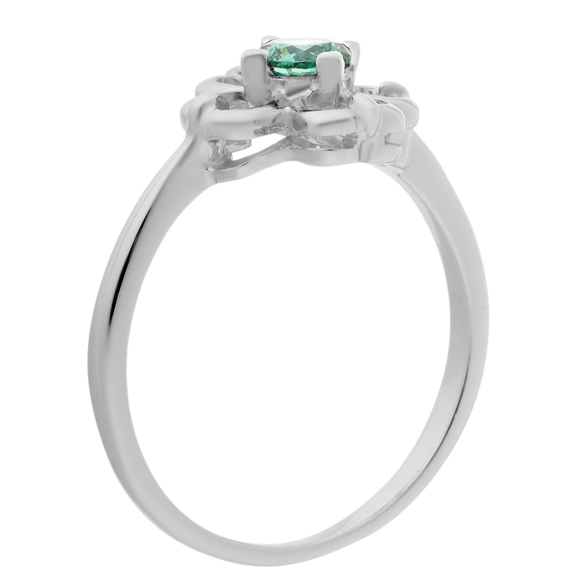 Silberner Ring mit floralem Ausschnittmotiv