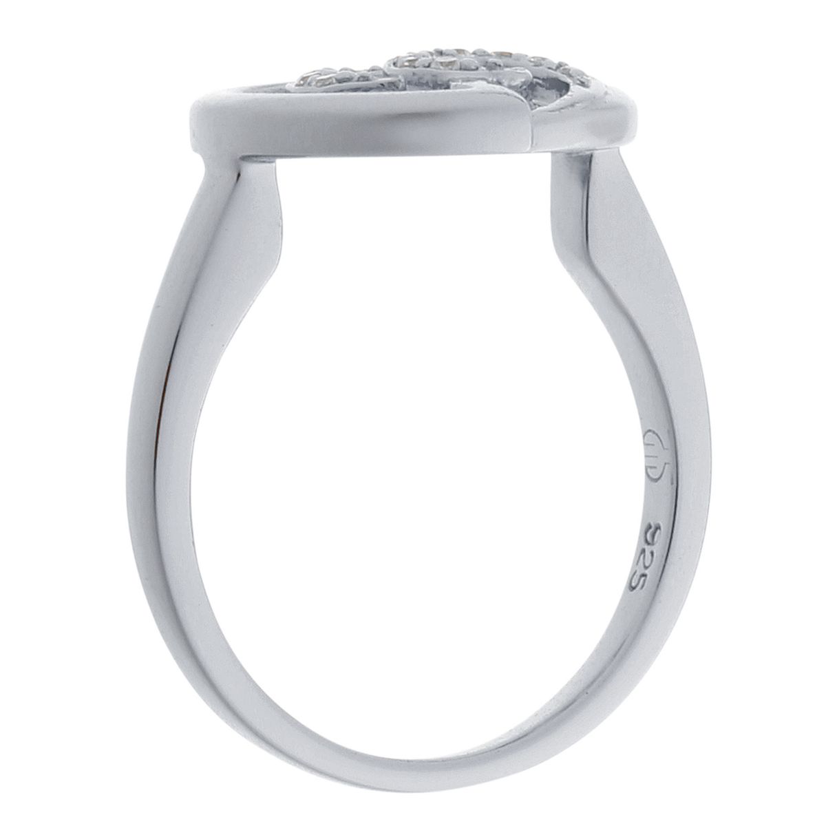 Funkelnder Spiralring aus Sterlingsilber