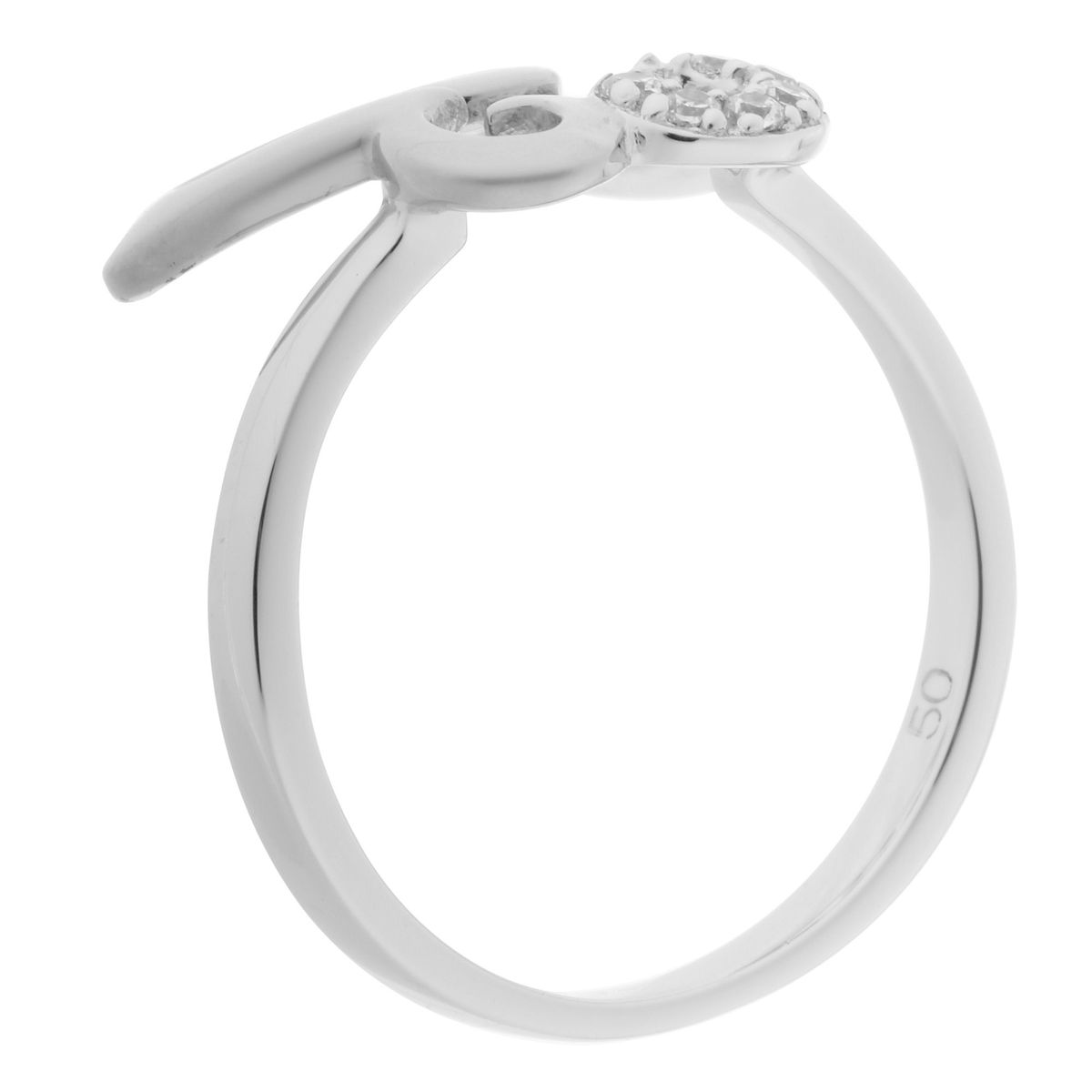 Stilisierter Durchbruch-Ring mit Blumenmuster