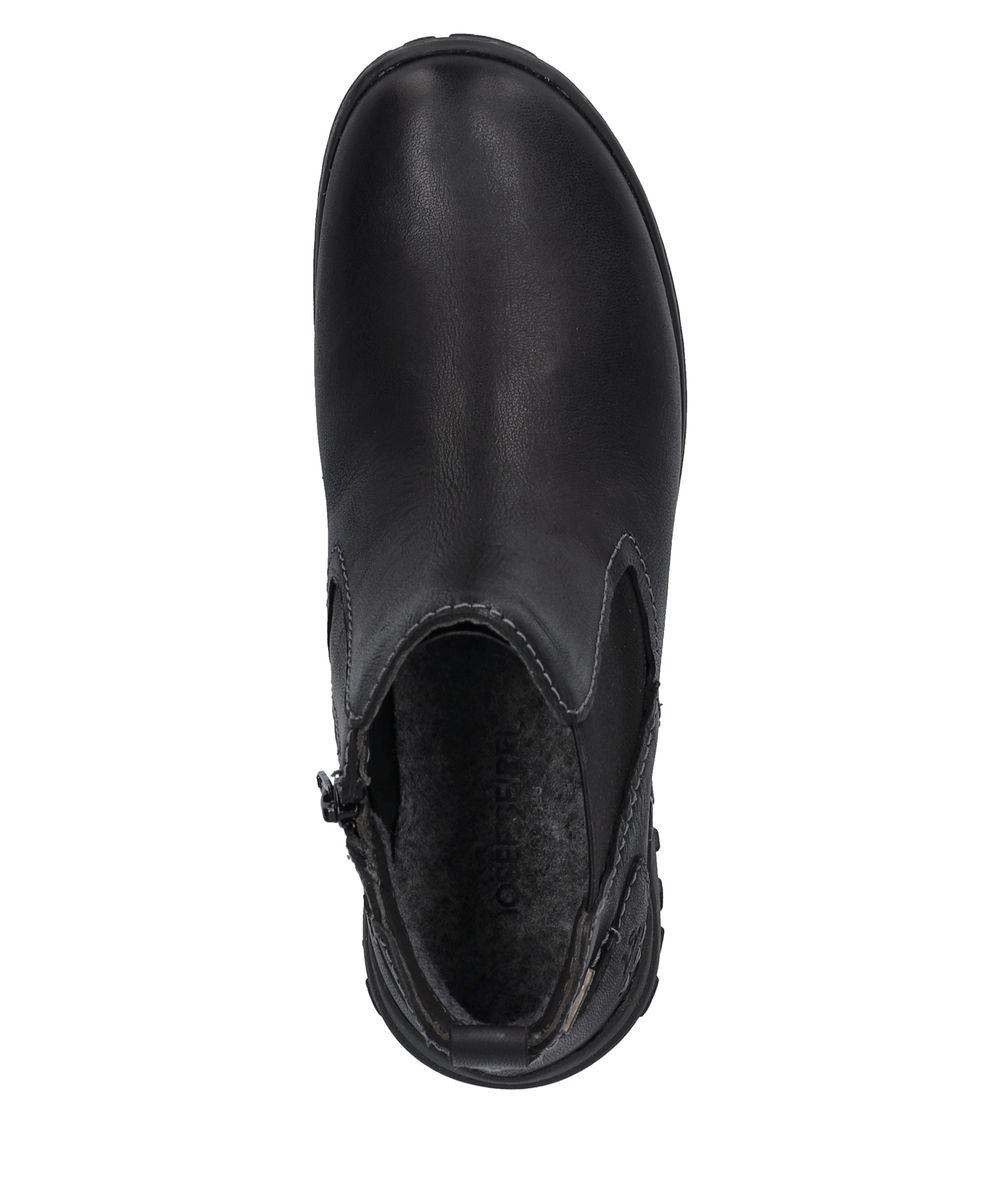 Schwarzer Chelsea-Halbschuh aus Leder für Damen