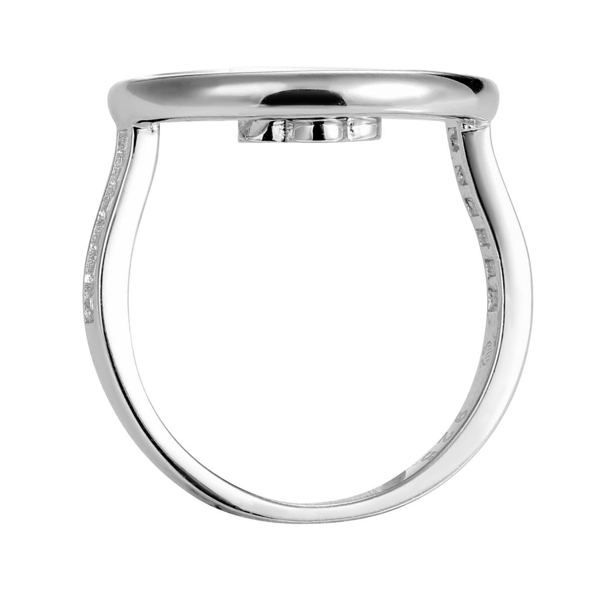 Pavé-Kreisring aus Sterlingsilber