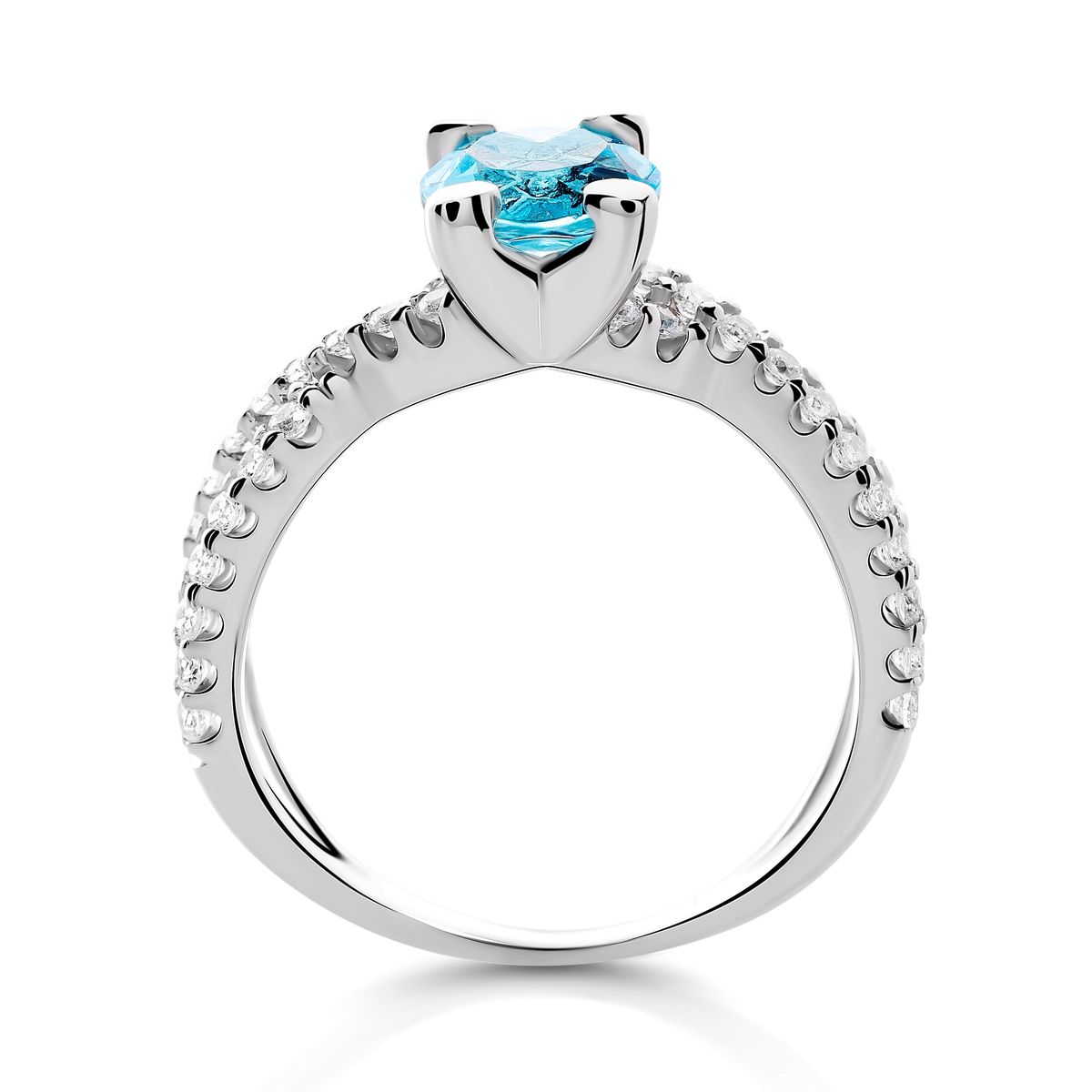 Eleganter Cocktailring mit geteilter Schiene